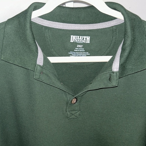 Duluth Trading Mountain Green No Polo Shirt Size 2XLT - Picture 3 of 7
